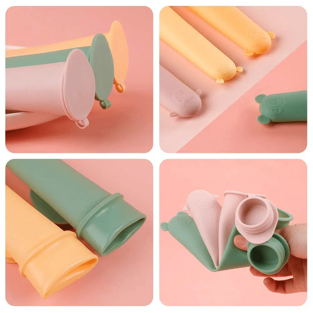 glace silicone 4 couleurs haakaa ute66 8 Rafraîchissez vos petits cet été avec nos moules à glace en silicone colorés ! Ils sont le moyen idéal de créer des glaces maison, saines et sans déchets, sans la contamination qui accompagne les moules à glace en plastique classiques.