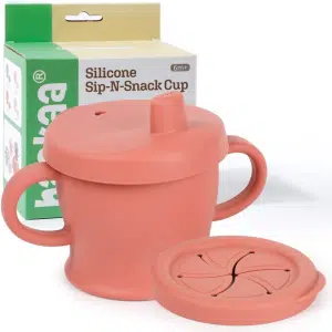 Gobelet Ocre Silicone Sip-N-Snack Haakaa (250ml)