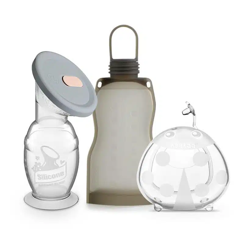 GBHK099 1 Avec ce pack Haakaa vous avez le recueil-lait 150 ml avec plusieurs accessoires pratique pour si vous êtes en route.