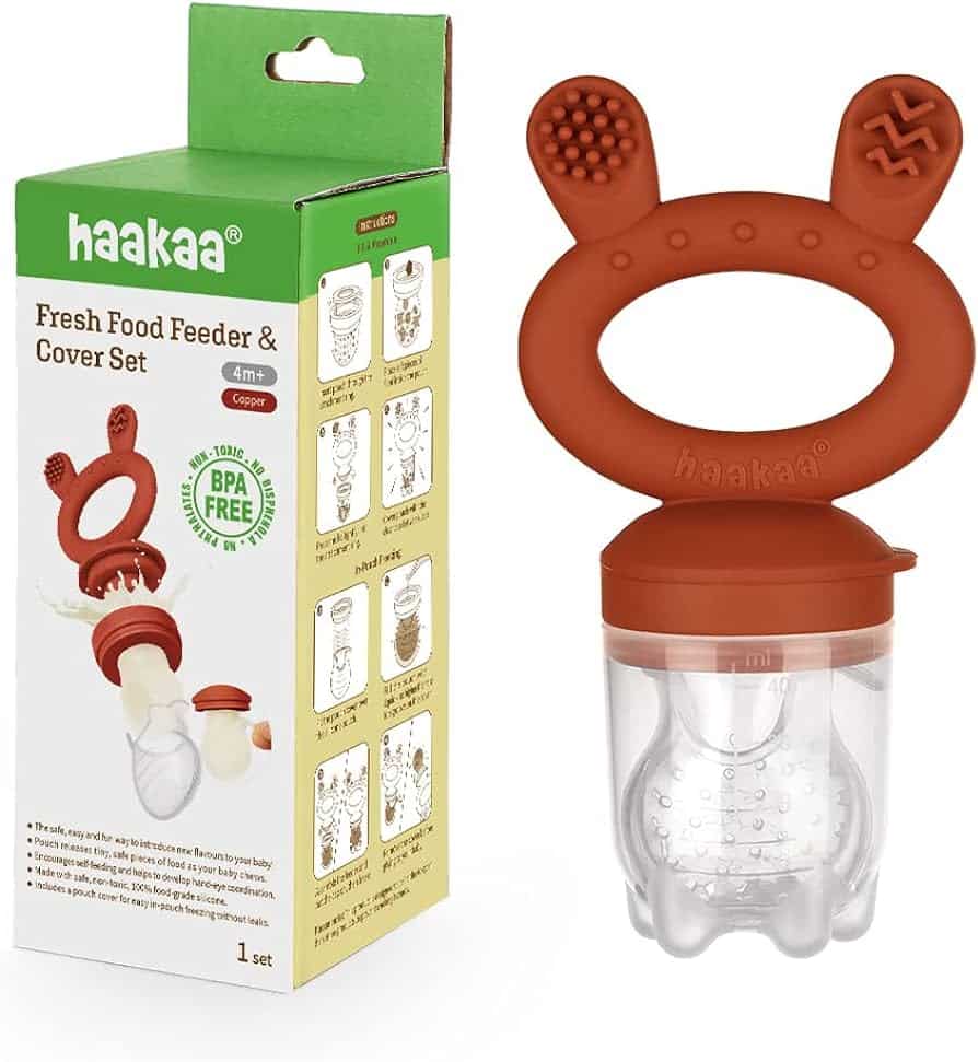 Coffret Cadeau Bébé - Alimentateur De Fruits, Anneau De Dentition, Bavoirs, Couverture Sensorielle - 0-12 Mois