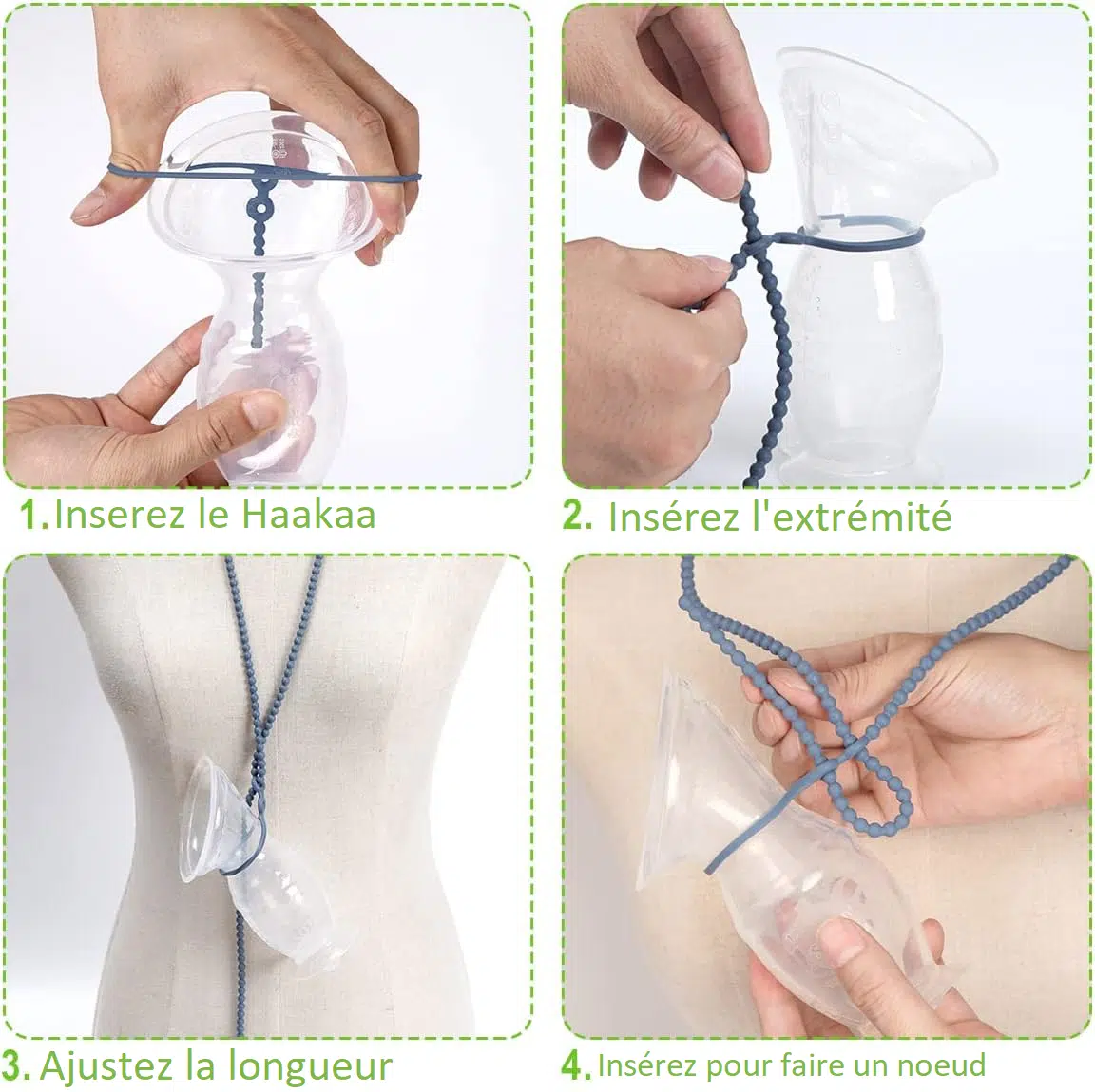 mode d emploi sangle haakaa mode d emploi sangle haakaa Protégez votre recueil-lait des chutes accidentelles avec la Sangle pour Recueil-Lait en Silicone Haakaa ! Notre sangle ajustable est fabriquée en silicone alimentaire durable à 100% et se porte autour de votre cou pendant que vous recueillez votre lait, assurant ainsi la sécurité de ce précieux liquide doré. Ne vous inquiétez plus des bébés remuants ou du risque de chute de votre recueil-lait ! Simplifiez votre expérience de recueil en toute tranquillité. Commandez maintenant pour une protection optimale de votre recueil-lait.