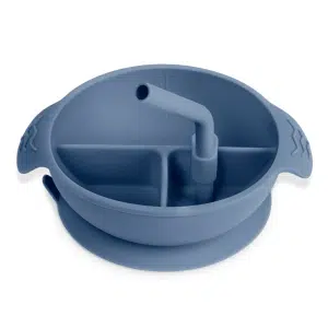 Bol Bleu à 3 Compartiments Silicone Haakaa